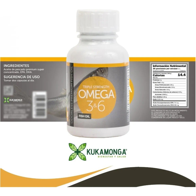 Omega 3 Y 6 Pescado 60 Cpsulas Memoria Epa Dha