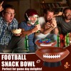 Reallnaive Football Snack Bowls Reusable Resin Football Party Bowl Football