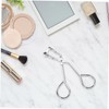 PACKOVE Stainless Steel Eyelash Curler with Slip Pad Portable Handheld