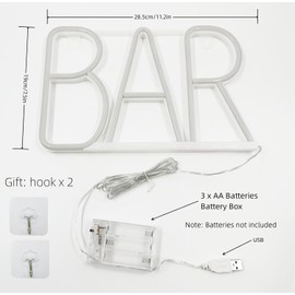 UrsaMajor Bar Neon Sign, Bar Led Signs, Neon Bar Signs for Home Bar, Pub, Party Wall Decor Bar Neon Sign for Business,Christmas Gifts (pink)