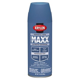 Krylon K09174000 COVERMAXX Spray Paint, Satin Periwinkle, 12 Ounce