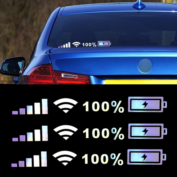 TOMALL WiFi Battery Signal Power Vinyl Stickers for Car Windshield