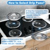 SANYCASA W10196405 W10196406 Electric Stove Drip Pans Perfect Fit for