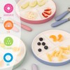 Elk and Friends Kids 6.7" Porcelain Plate Silicone Lids |