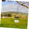 KONTONTY Stylish Iron Craft Double Tray Feeder Hanging Bird Feeder