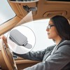 Dirvcp 2-Pack Magnetic Leather Car Sun Visor Organizer - Universal