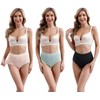 Xaanelr Women's Underwear Cotton High Waisted Full Coverage Briefs Soft