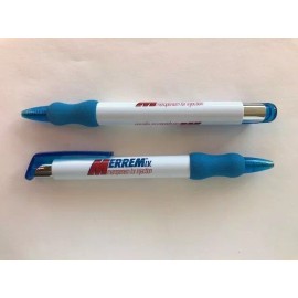 2 Merrem / Novaplus Shakespeare Pens with Clip & Grip - Red, White & Blue - New