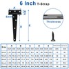 YuGtcen T Hinge, 4 Pcs 6-inch Door Hinges Outdoor Heavy