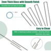 Yeanifeana 6-Pack Reusable Shatter-Resistant Glass Straws with 2 Brushes, Dishwasher