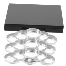 BIUDECO Diy Empty Eyeshadow Box with Metal Plates Compact Makeup Palette for Eyeshadow Blush Highlighter for Travel and Great Makeup Lovers