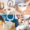 Contenedor cocina Multiusos con 4 Compartimentos, Tapa Transparente, Incluye Cuchara,