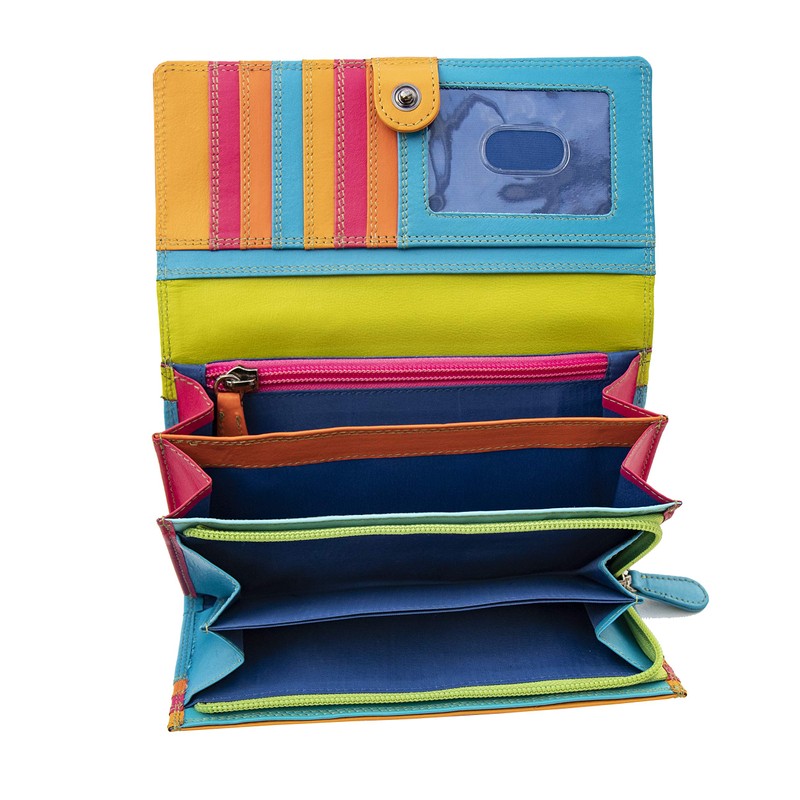 Prime Hide Woman's Large Leather Purse Multi Colour Premium Leathers,