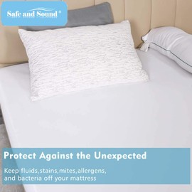 2 Pack Full Size Waterproof Mattress Protector, Premium Breathable Mattress Cover, Noiseless Breathable, High Density Durable Smooth Bed Cover - 10 Year Quality Assurance