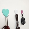 Heart multi-purpose wall hook 3 colors white 10ea
