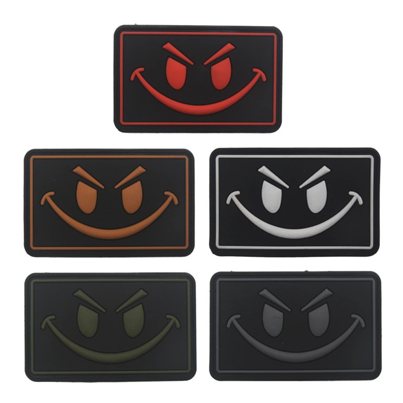 Trayosin PVC Velcro Patch Bad Smiley Smiling Face Morale Tactical