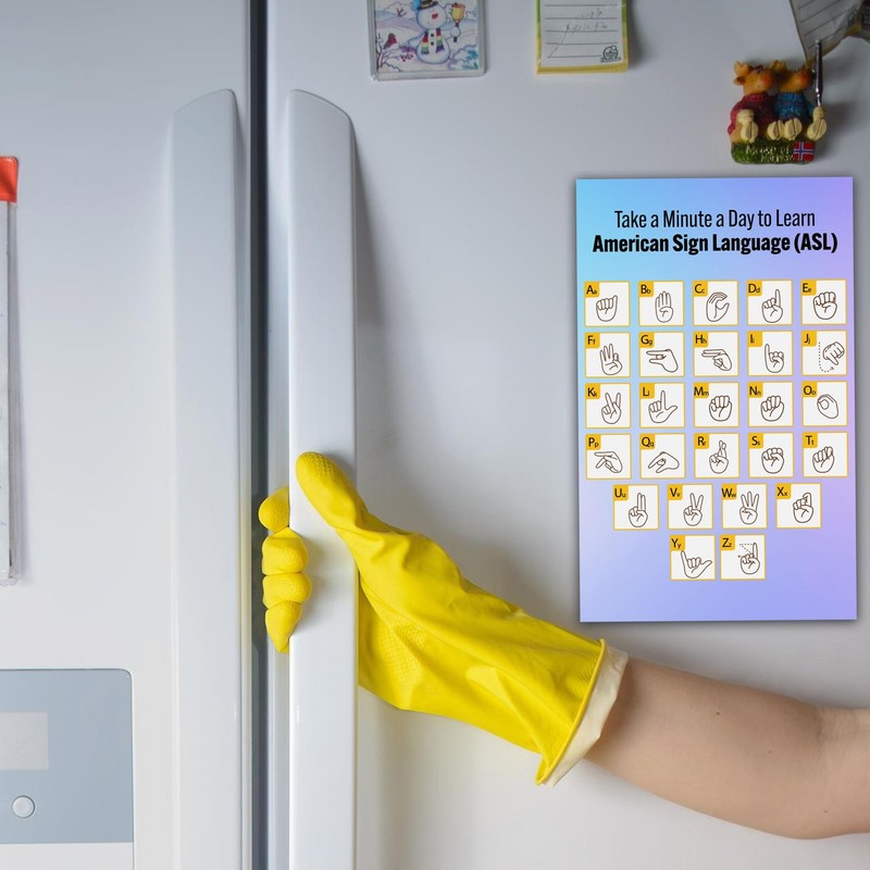 Magnet Me Up American Sign Language ASL Fridge Magnet, 8x5