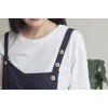 Adjustable Japanese Style Kitchen Apron Cotton Linen with 2 Pockets