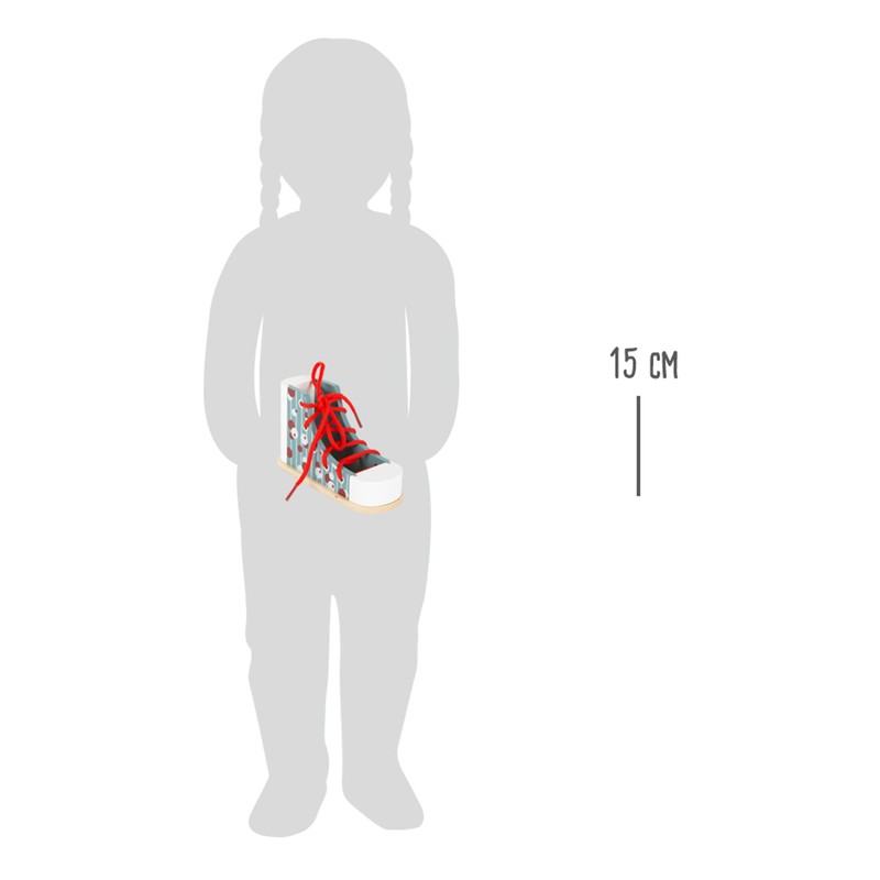 Small Foot Wooden Threading Shoe Practice Threading and Tying Shoelaces
