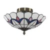 Skyweel 12 Inch Vintage Chandeliers Light Tiffany Style Stained Glass