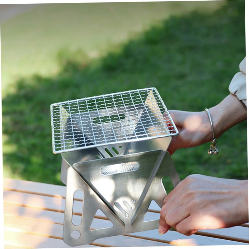 Mipcase Portable Camping Grill Barbecue Rack for Outdoor Bbq Lightweight