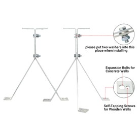 XRDS-RF Antenna Wall Mount 12 Inch Heavy-Duty Stand Off Wall Mast Mount Windproof Antenna Mounting Bracket (2-Leg + 3-Leg)