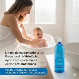 Sedetopic Gel de Baño 1L, Jabón Líquido Corporal y Shampoo para Bebé y Adulto Gel Lavante Hidratante con Glicerina Vegetal 2% para Piel Atópica, Seca y Sensible