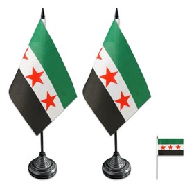 Pack of 2 Syrian Flag, Green Syrian Flag, Syria Flag, Syria Flag of Syria Free Syria Flag, Syria Flag for Car, Vehicle, Paradesport