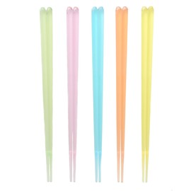 Aoba Chopsticks & Chopsticks Set, Cute, 5 Pairs, Cool, Summer, Kids, Approx. Length 9.1 inches (23.0 cm), Dishwasher Safe Clear Chopsticks (Set of 5)