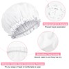 Terry Lined Shower Caps for Women Reusable, Double Layer Large