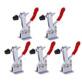 5 pack Hold Down Toggle Clamps Latch Antislip Red 201B Hand Tool 200Lbs Holding Capacity Antislip Horizontal Quick Release Heavy Duty Toggle Clamp Tool (Industrial)