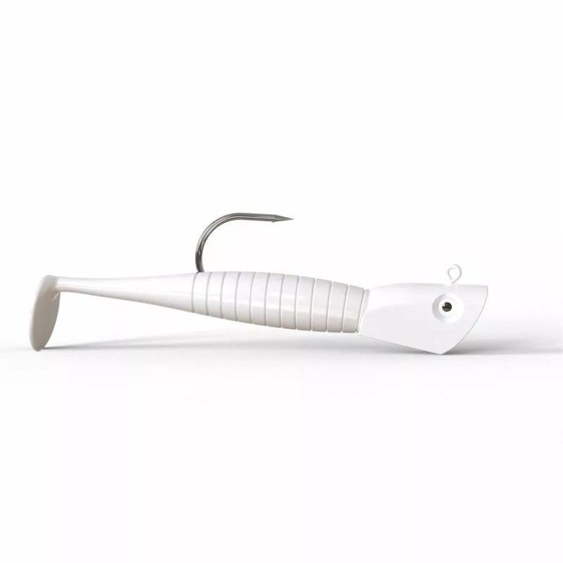 Dynamic Lures Ice Fishing lure, Ice Jig, MICRO Swim-Jig (White)