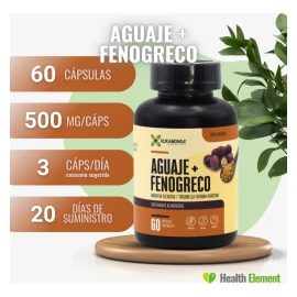 Aguaje + Fenogreco | Aumenta Tu Busto Y Glúteos 60 Cáps