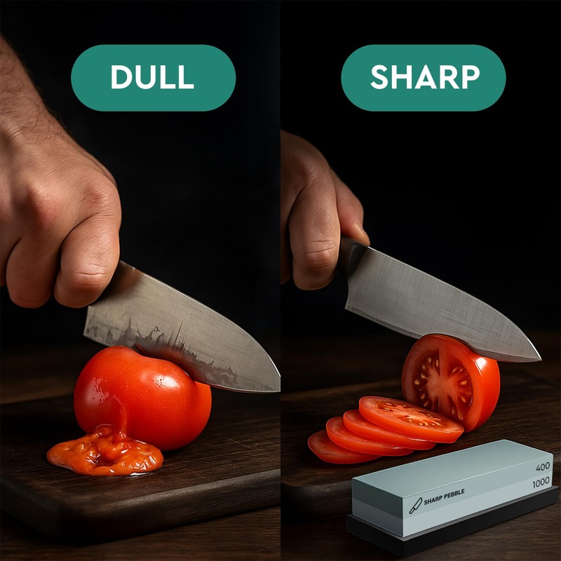 Sharp Pebble Premium Whetstone Knife Sharpening Stone 2 Side Grit