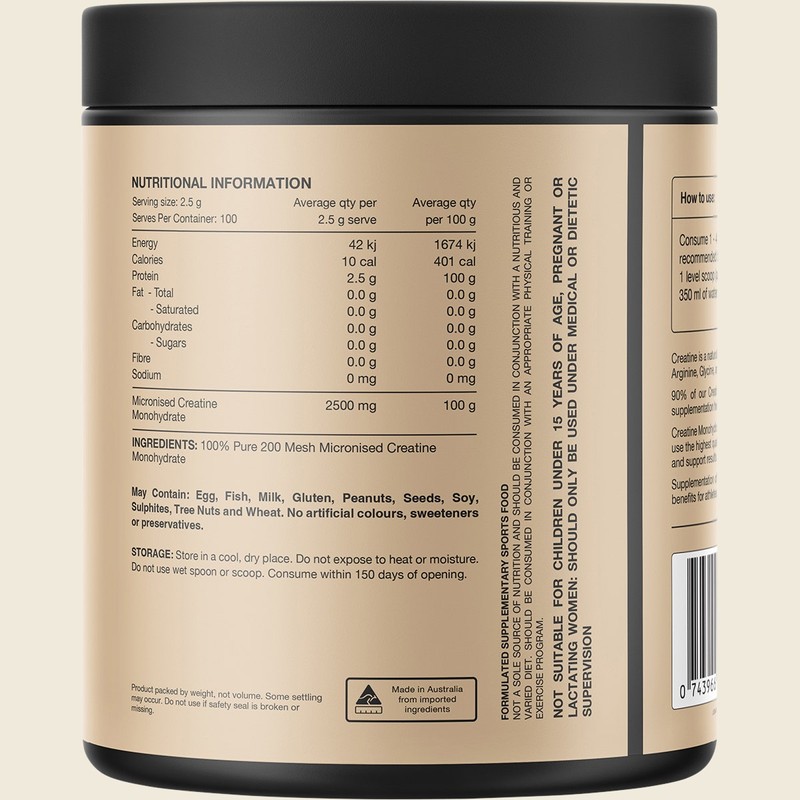 Switch Nutrition Creatine 100% Pure Micronized Monohydrate Unflavoured 250g