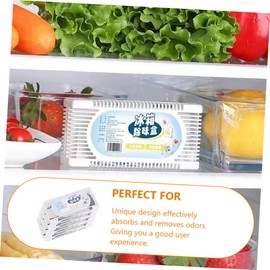 KOMBIUDA 4pcs Refrigerator Deodorizer and Odor Absorber Activated Charcoal Freshener for Fridge Freezer and Sneaker Cabinet Compact and Long-lasting Odor