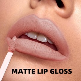 Plumping Lip Gloss Plumper - Matte Liquid Lipstick Long Lasting Lip Gloss Plumper Lip Makeup Non-Fade Lip Gloss for Women Girls (01#, 10g)