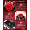 Flores Rosa Eterna Y Collar De Corazón Regalo Para Mujeres