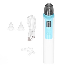 Baby Nose Cleaner Rechargeable Silicone Electric Child Nasal Aspirator for Toddlers Kids Light Blue