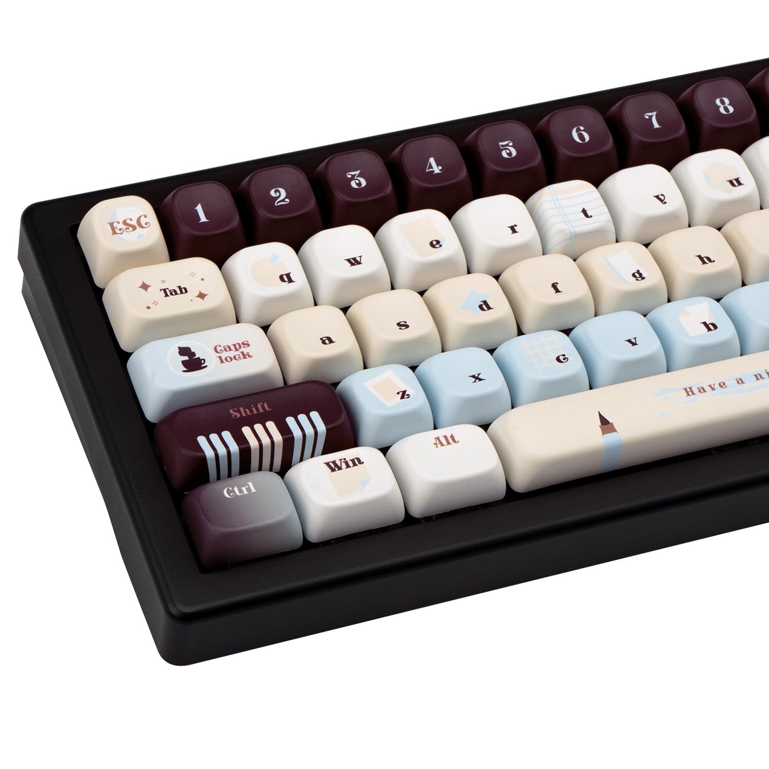 TIMSEKER 145-Key FOA Profile PBT Dye-Sublimation Keycaps - Vintage Blue ...
