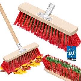 KOTARBAU® Street broom, 300 mm, industrial broom, garden broom, indoor broom, large broom for sweeping roads, footpaths, without handle