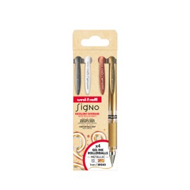 Uni-Ball Signo Broad UM-153 4P Set NO1 Gel Rollerball Pen 1.0mm Assorted Colours