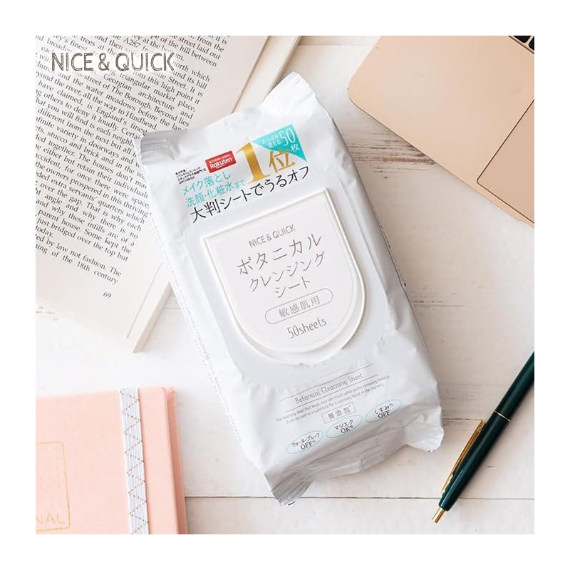 NICE & QUICK Cleansing Sheet, Alcohol Free, Nice & Quick