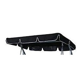 Replacement Canopy for Garden swing 2/3 seater different sizes and styles available (Black, 195 x 120 Flat)