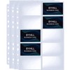 30 Pack 600 Pockets Business Card Sleeves Binder Sheets, Ultra-Clear