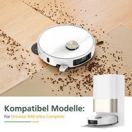 isinlive 19 St1ck X40 Ultra Zubeh?rset f1r Dreame X40 Ultra Complete/ X40 Ultra / L40 Ultra Roboter Staubsauger, 1*Hauptb1rste 4*HEPA-Filter 4*Staubbeutel 6*Wischt1cher 4*Seitenb1rsten, Ersatzteile Zubeh?r