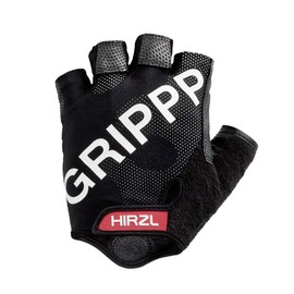 HIRZL Grippp Tour SF 1.0 Leather Bike Gloves, Short Finger, Breathable, Gel Padded, Anti-Slip, Sweat and Water Resistant, Durable, MTB, Road, Mountain, Cycling (Black, XS/6 Men (Reg Ladies S))