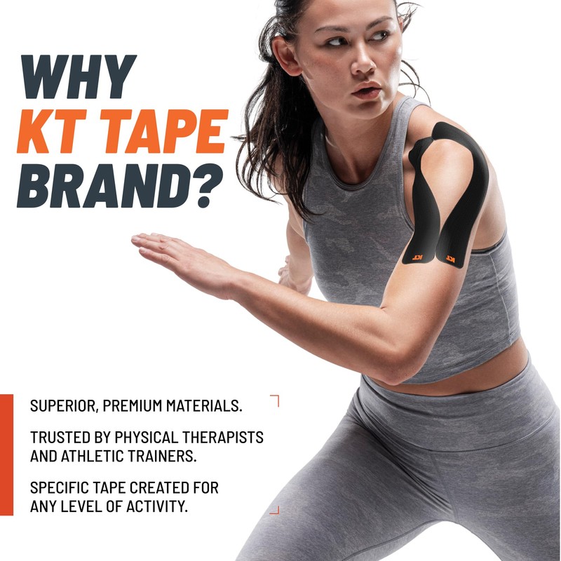 KT Tape, Original Cotton, Elastic Kinesiology Athletic Tape, 20 Count,