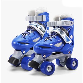 Roller Skates for Boys, and Girls, Adjustable. (Blue, Medium-Large)