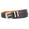3146 Silver Diamond Perforated Leather Dress Belt - 1 1/8"
